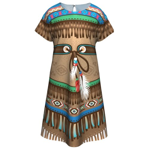 Детское платье девочки индейца (Скво) (14222) 122 см костюм индианка для девочки 15838 122 см