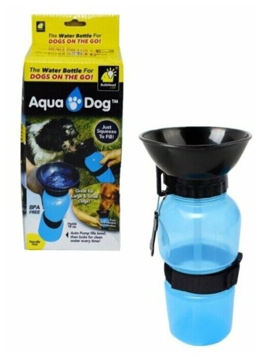 Походная поилка-бутылка для животных Aqua Dog