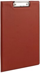 BRAUBERG Папка-планшет с верхним прижимом и крышкой, А4, бордовый