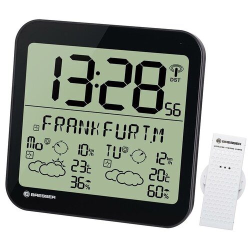 фото Часы настенные "bresser mytime meteotime lcd", черные