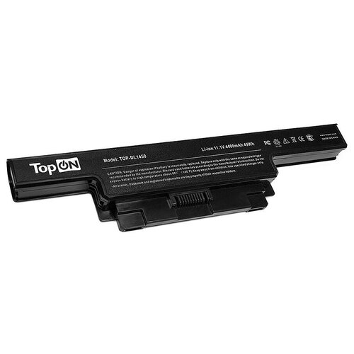 фото Аккумуляторная батарея topon для ноутбука dell 312-4000 (4400mah)