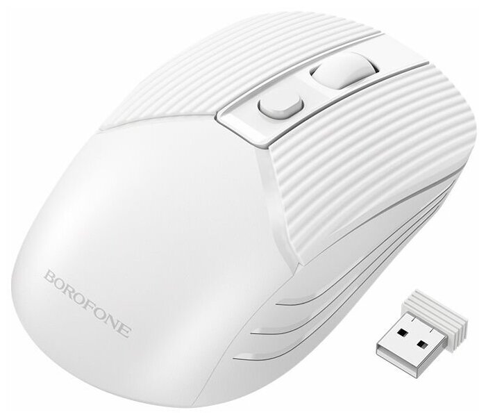 Мышь беспроводная BOROFONE BG5 Белая (USB, 2.4ГГц )