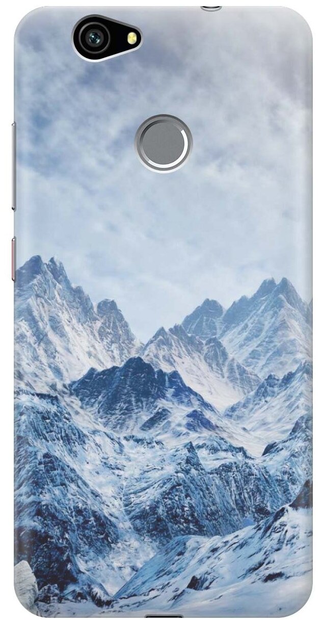 Силиконовый чехол на Huawei Nova, Хуавей Нова с принтом "Снежные горы"