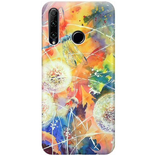 фото Ультратонкий силиконовый чехол-накладка для honor 10i / 20e с принтом "одуванчики" gosso