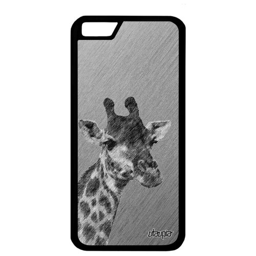 фото Красивый чехол на мобильный // iphone 6s // "жираф" жирафа саванна, utaupia, серый