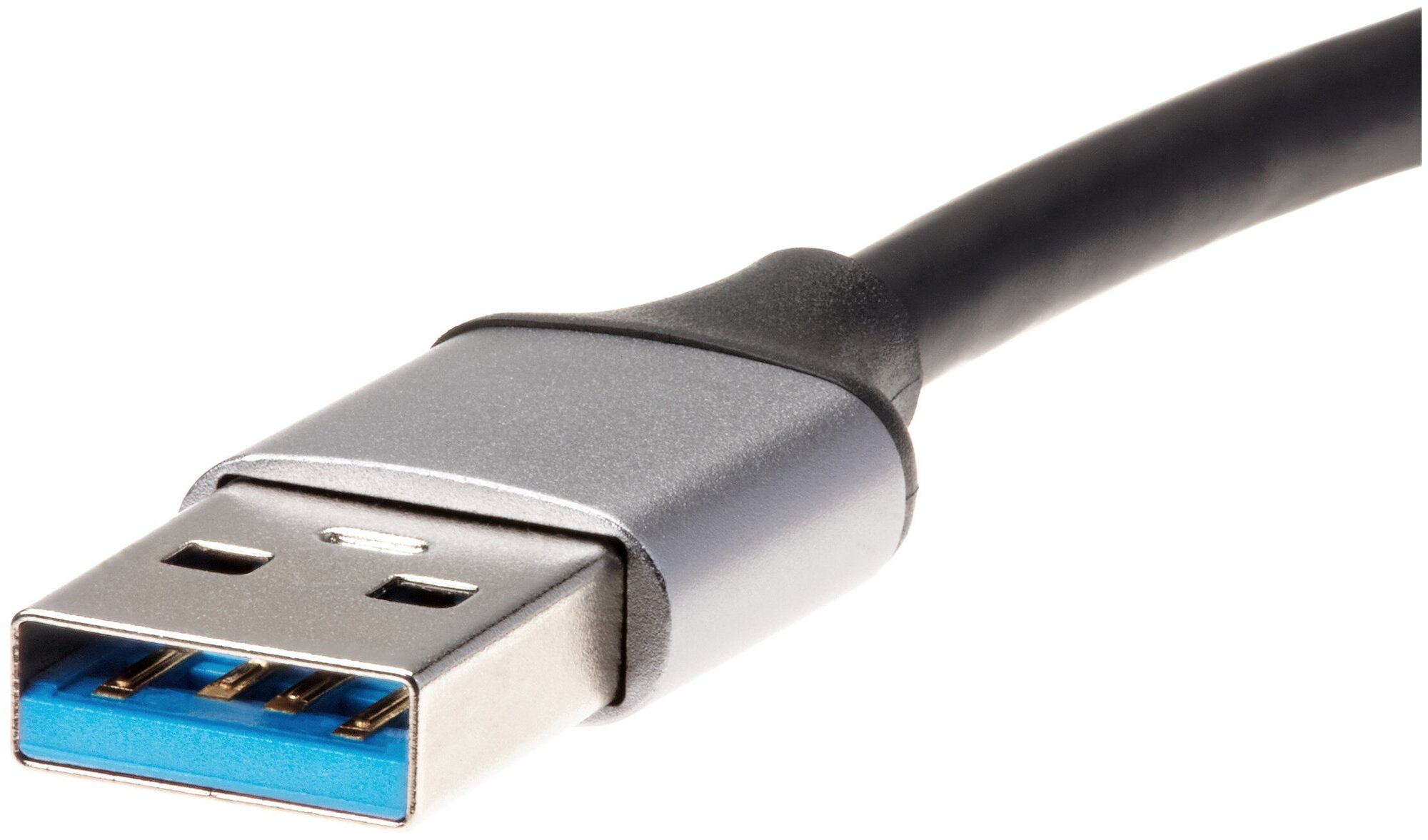 Переходник USB 3.0 -->USB3.0+3 USB2.0, Aluminum Shell, 0.2м Telecom <TA308U> VCOM Мультифункциональный хаб Telecom USB 3.0 M/USB 3.0 F/3 x USB 2.0 F (TA308U) - фото №3