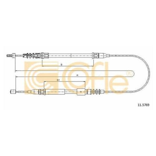 Тросик, cтояночный тормоз для Opel Corsa, Tigra (Производитель: Cofle 11.5769)