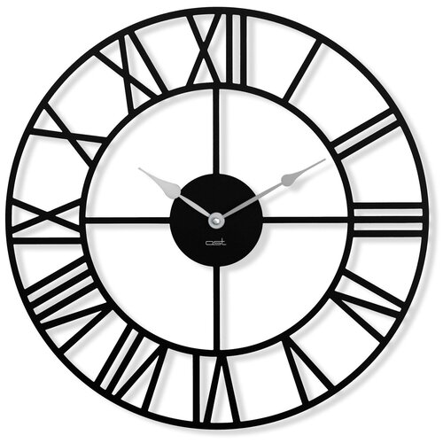 Часы настенные интерьерные Loft time большие металлические бесшумные круглые для кухни, гостиной или спальни, 60 см