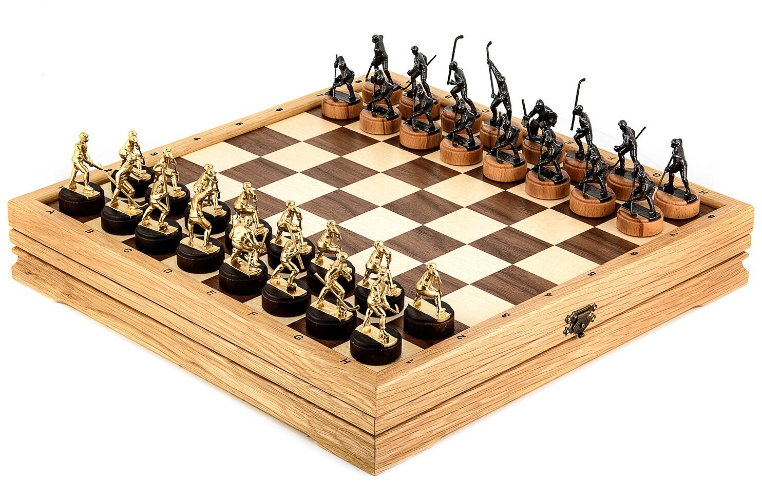 Шахматы деревянные "Хоккей" 37х37 см