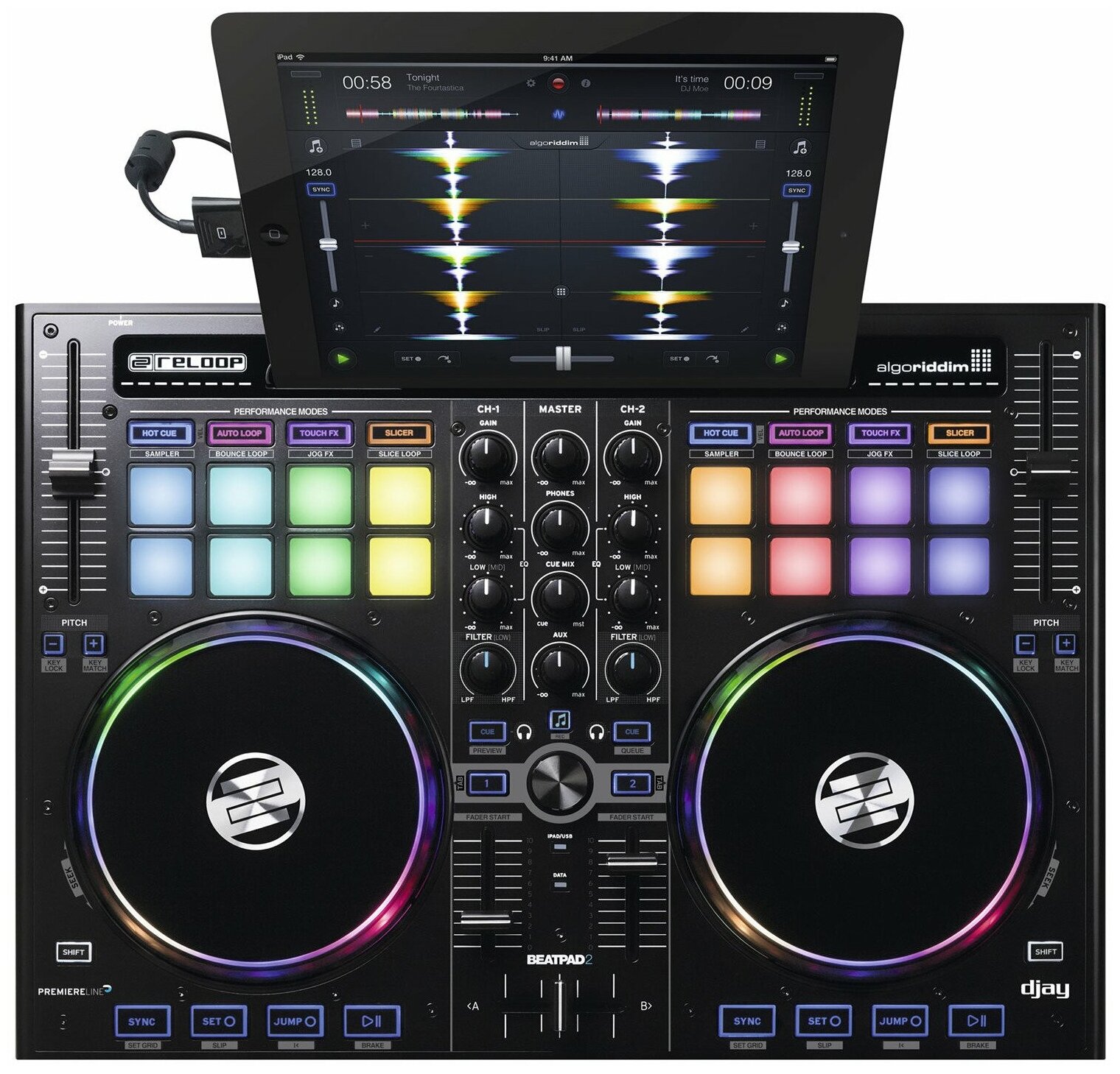 Reloop Beatpad 2 DJ контроллер для IPAD Mac / PC и платформы Android