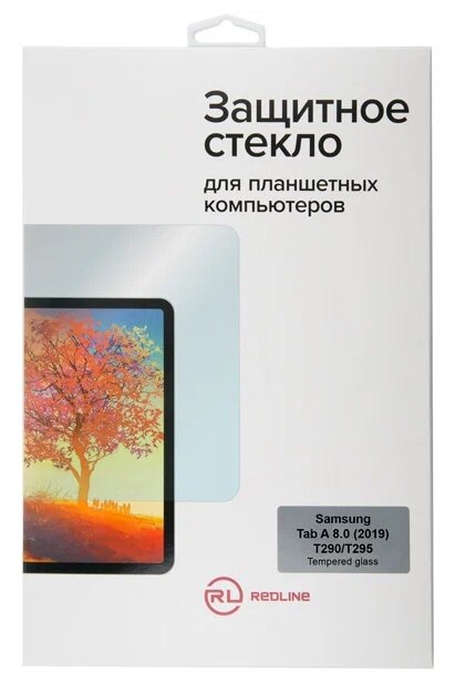 Защитное стекло Red Line Tempered glass для Samsung Tab A 8.0 (2019) T290/T295 прозрачная