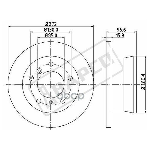 Диск тормозной задний bd0322, BAPCO BD0322 (2 шт.)