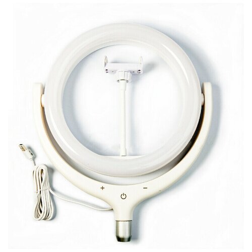 Кольцевой светодиодный осветитель USB 10Вт 2900-5600К Fotokvant LED F-539Z White