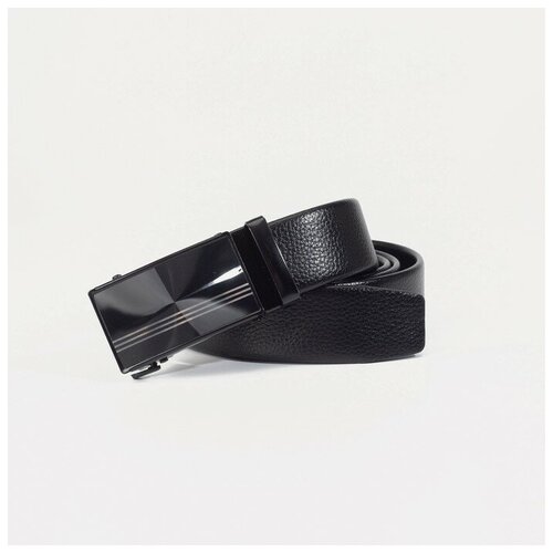 фото Ремень мужской "великан", ширина 3,5 см, автомат, цвет чёрный lavanda