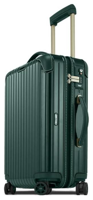 Чемодан RIMOWA, поликарбонат, усиленные углы, зеленый