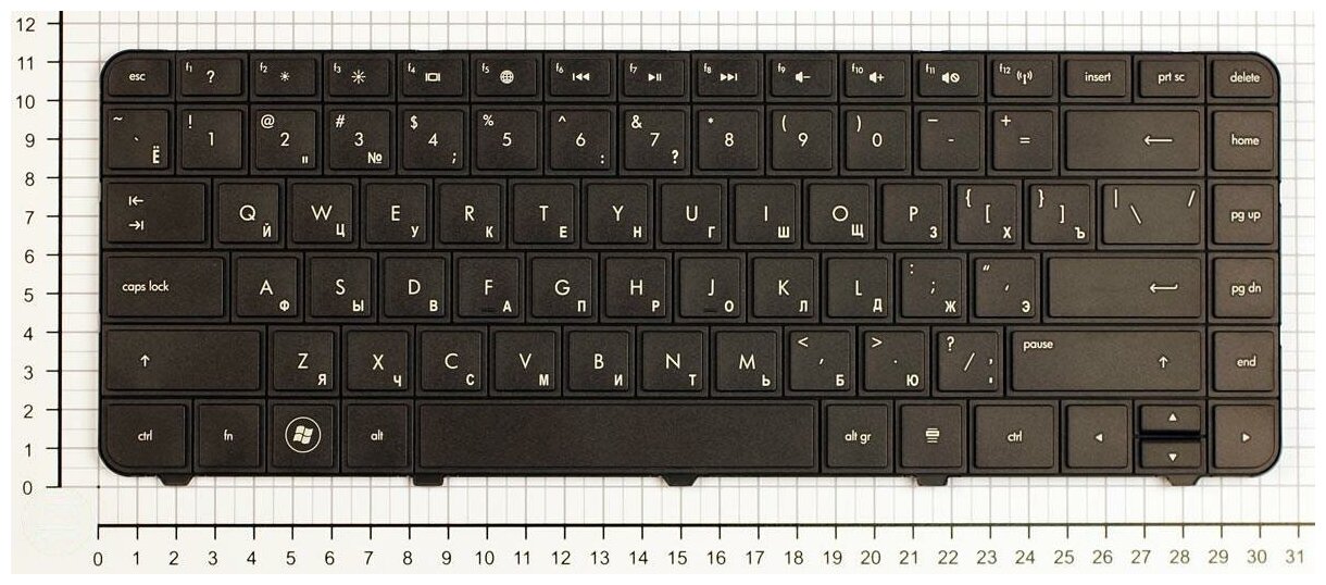 Клавиатура для ноутбука HP AER15700430 черная