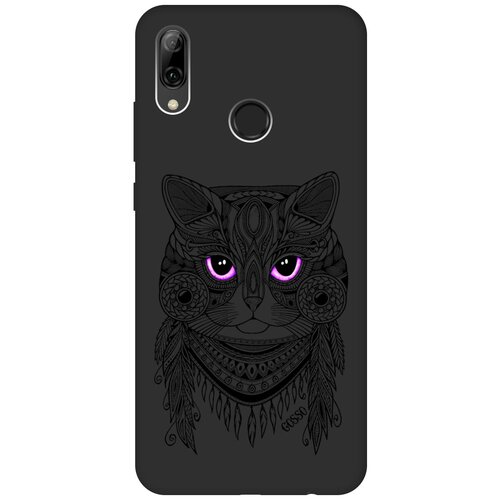 фото Ультратонкая защитная накладка soft touch для huawei p smart (2019) / honor 10 lite с принтом "grand cat" черная gosso