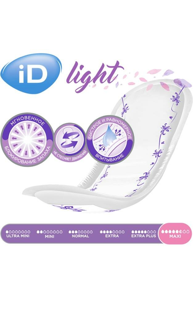 Урологические прокладки iD Light Maxi, 1 уп. по 14 шт. - фотография № 11