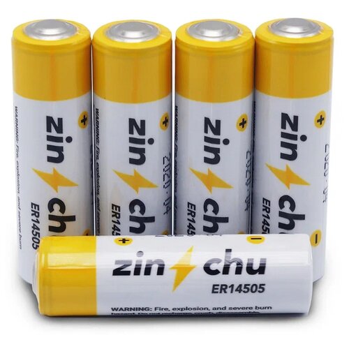 Батарейка ZINCHU ER14505, в упаковке: 5 шт. батарейка литиевая zinchu тип cr123a 3 0в 3 шт