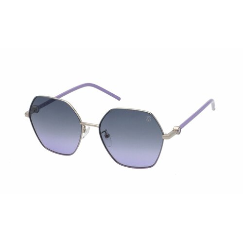 Солнцезащитные очки Tous, прямоугольные, оправа: металл, для женщин, фиолетовый