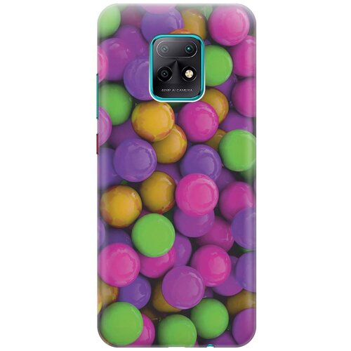 фото Ультратонкий силиконовый чехол-накладка для xiaomi redmi 10x 5g с принтом "разноцветные драже" gosso