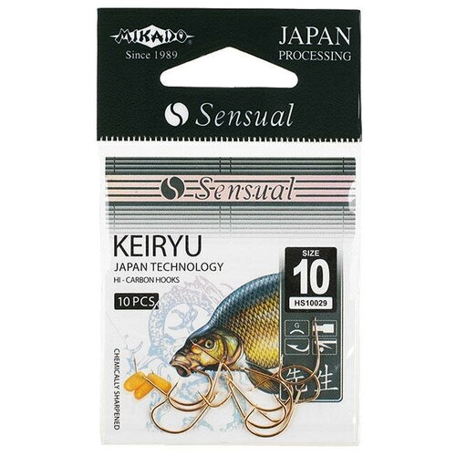 mikado крючки sensual keiryu 4 g 10шт Mikado, Крючки Sensual Keiryu, №8, G, 10шт.