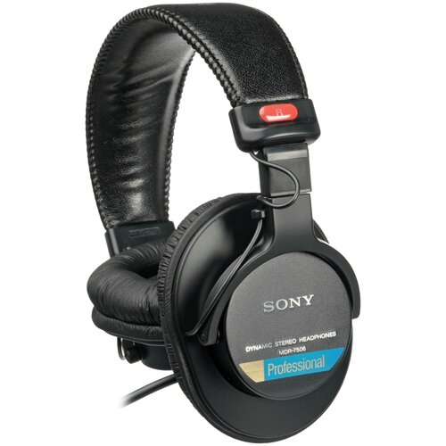 Проводные наушники Sony MDR-7506, черный new upgrade replacement ear pads for sony mdr 7506 mdr v6 mdr cd900st mdr 7506 headset leather cushion velvet earmuff earphone