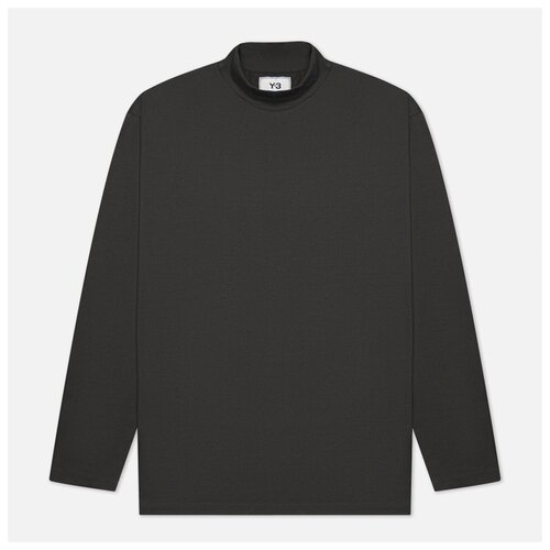 фото Мужской лонгслив y-3 classic mock neck серый , размер l