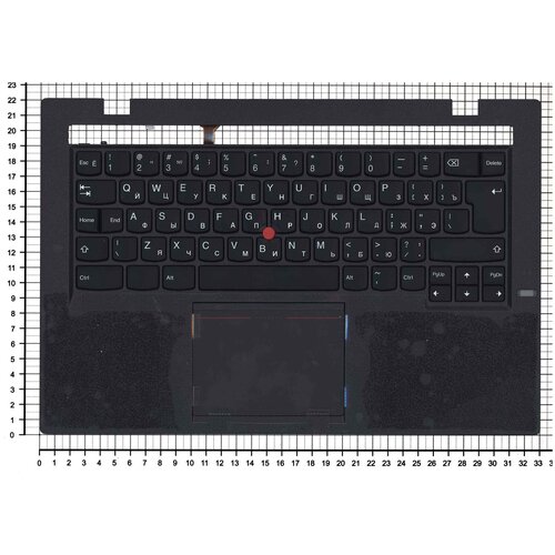 Клавиатура (топ-панель) для ноутбука Lenovo ThinkPad X1 carbon Gen 2 2014 черная с черным топкейсом и подсветкой клавиатура топ панель для ноутбука lenovo thinkpad x1 carbon gen 2 2014 черная с черным топкейсом и подсветкой