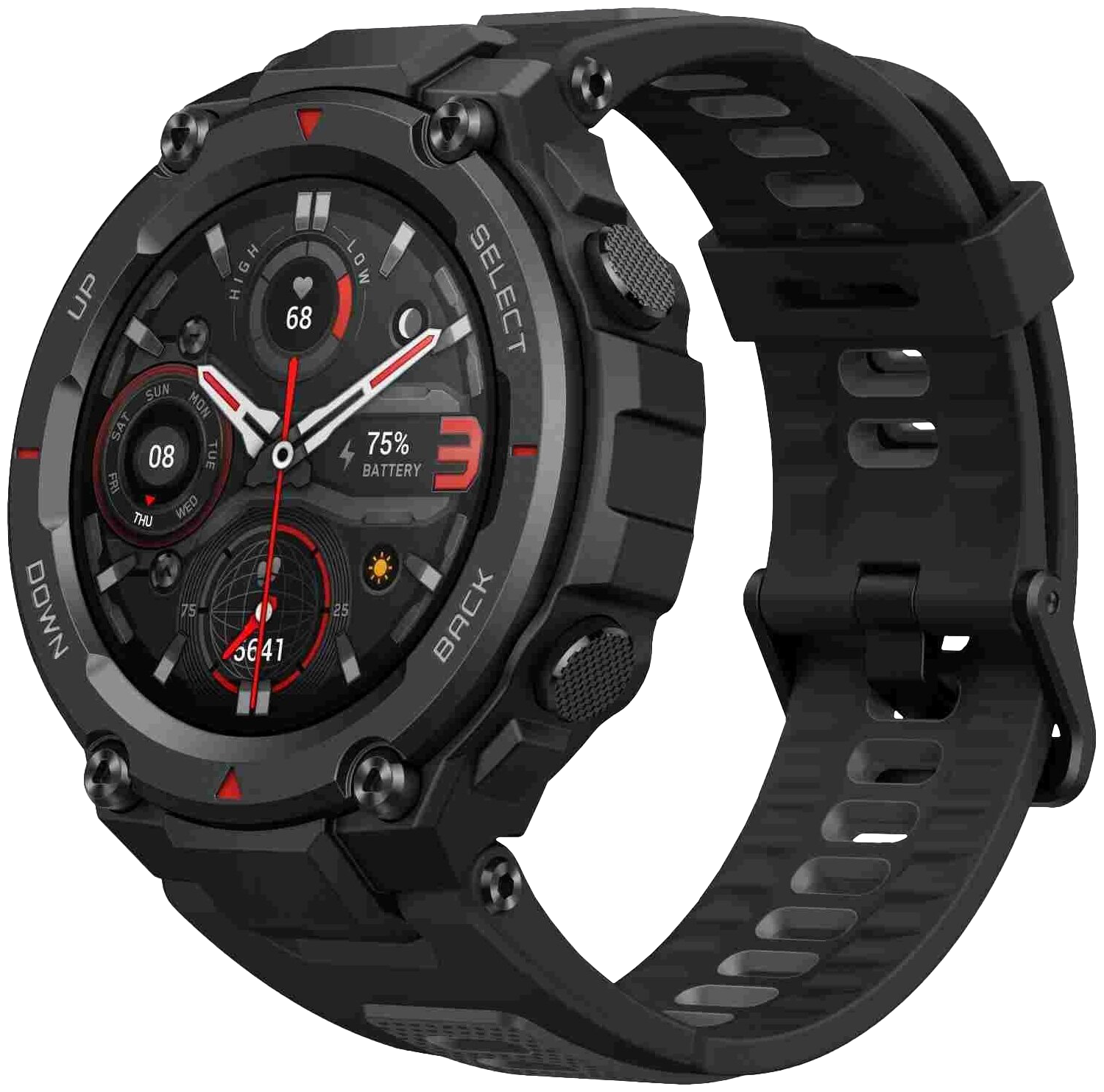 Умные часы Amazfit T-Rex Pro 48 мм без NFC, meteorite black