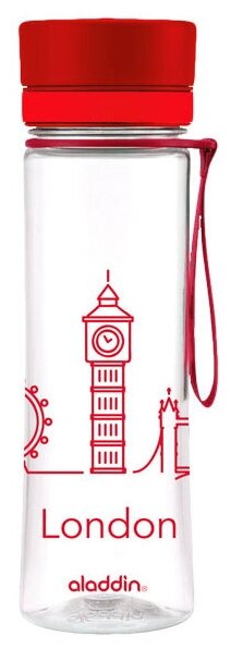 Фляги Aladdin Бутылка Aveo 0,6L рисунок (London, красная) (10-01102-084)