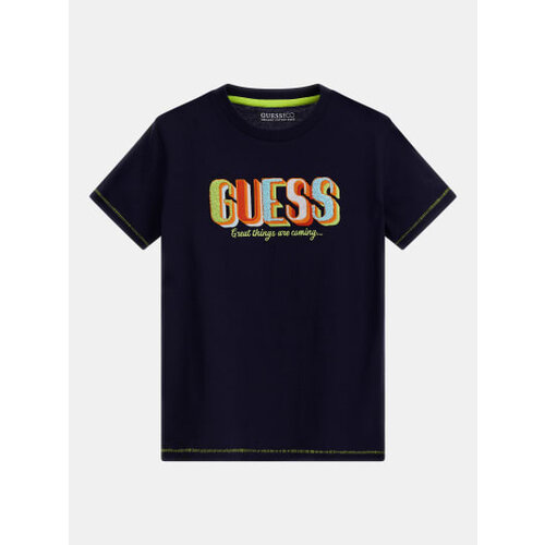 Футболка GUESS, хлопок, размер 164, синий