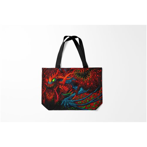 фото Сумка-шоппер / 46х35 см / популярные иллюстрации / кислота cs go hyper beast burnettie