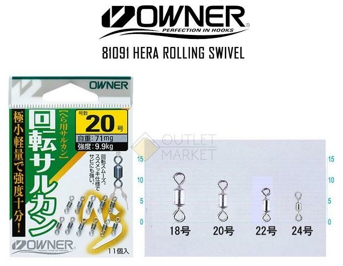 Вертлюг OWNER Hera Rolling Swivel 81091