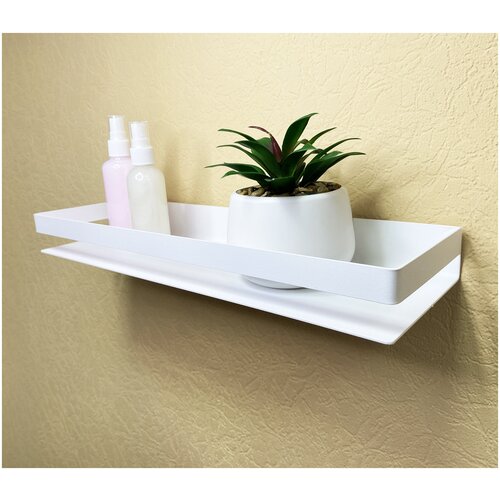 Полка для ванной комнаты / Полка настенная белая 40 см