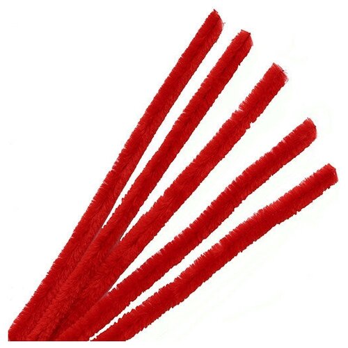 Синель-проволока цвет красный 15 штук арт A-028 262₽