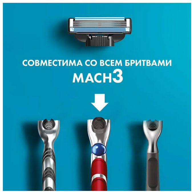 Сменные кассеты Gillette Mach3, 8 шт. — фото 1