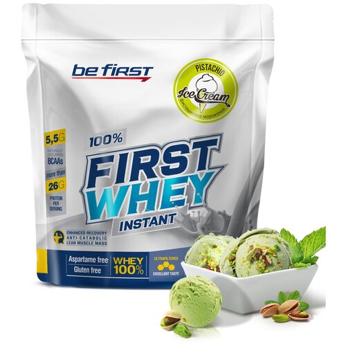 Протеин Be First First Whey Instant, 420 гр., фисташковое мороженое be first first whey instant 900г банановое мороженное