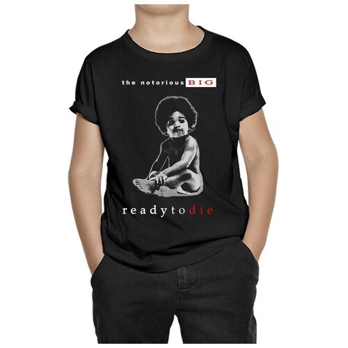 Футболка DreamShirts Studio The Notorious B.I.G. Biggie Smalls Для мальчиков Для девочек Детская одежда Черная 5-6 лет