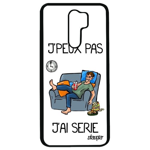 фото Красивый чехол на смартфон // xiaomi redmi 9 // "не могу - у меня сериал!" комикс рисунок, utaupia, белый