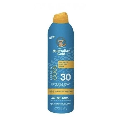 Australian Gold SPF 30 COOL солнцезащитный спрей с охлаждающим эффектом без бронзаторов(177 мл)/защита от солнца спф 30