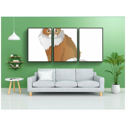 фото Набор модулных постеров для интерьера "кот, бирма, животное" 60x90 см. в тубусе, без рамки lotsprints