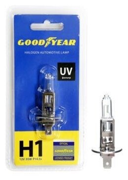 фото GOODYEAR GY011121 Лампа 12 В H1 55 Вт галогенная блистер Goodyear