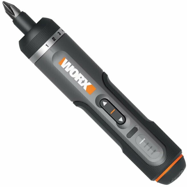 Отвертка аккумуляторная WORX WX242, 4В, 5Нм, 1,5Ач, набор оснастки.