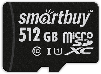 micro SDXC карта памяти Smartbuy 512GB Class 10 UHS-1 (с адаптером SD)