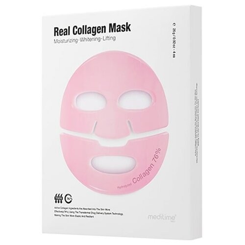 Лифтинг маска для лица с коллагеном Медитайм Meditime NEO Real Collagen Mask