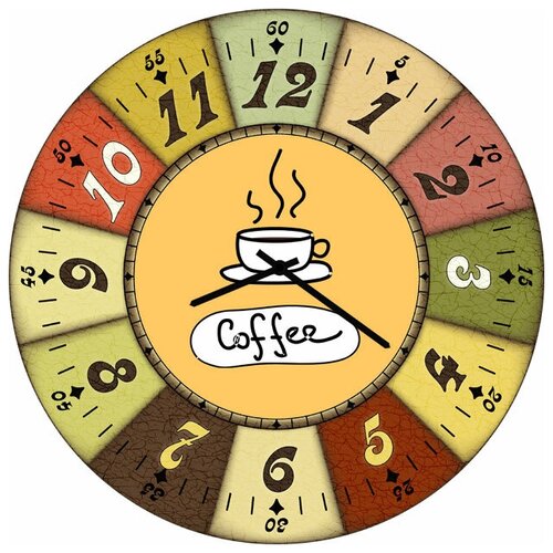 фото Svs настенные часы svs 3002316 чашка кофе