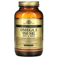 Solgar, Omega 3, EPA & DHA, Triple Strength, 950 mg, омега-3, ЭПК и ДГК, тройной концентрации, 950 мг, 100 капсул