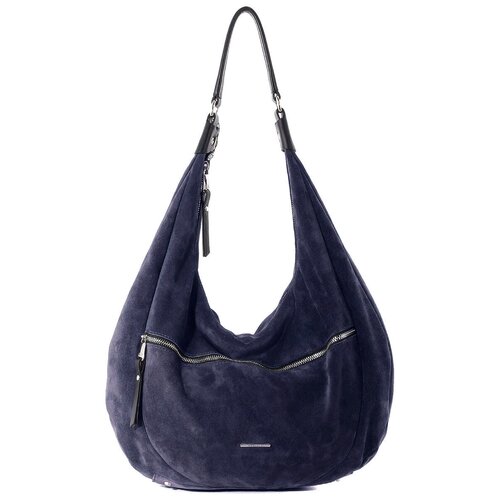 фото Женская удлиненная сумка- багет fiato из натуральной замши