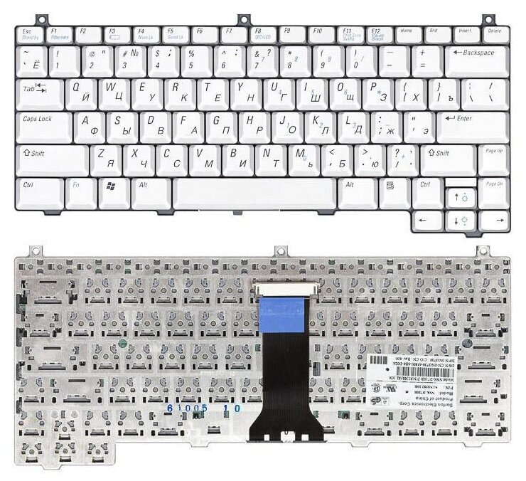 Клавиатура для ноутбука Dell NG734 русская серебристая 2800₽